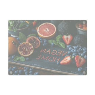 Vegan Home Tempered Glass Cutting Board Printify