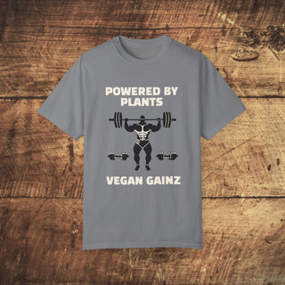 Powered By Plants Garment-Dyed T-shirt Printify