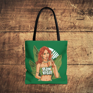 Raw Vegan Girl Tote Bag Printify