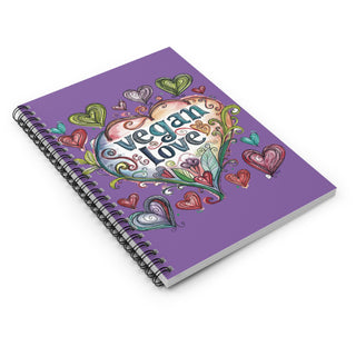 Vegan Love Spiral Notebook - Ruled Line