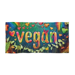 Vegan Beach Towel Printify