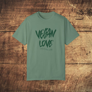 Vegan Love Garment-Dyed T-shirt Printify