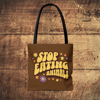 Stop Eating Animals Tote Bag Printify