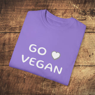 Go Vegan Garment-Dyed T-shirt Printify