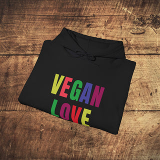 Vegan Love Heavy Blend™ Hooded Sweatshirt Printify