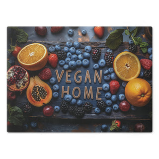 Vegan Home Tempered Glass Cutting Board Printify