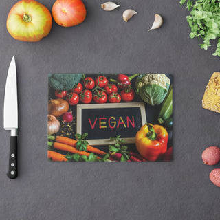 Vegan Tempered Glass Cutting Board Printify