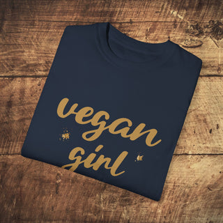 Vegan Girl Garment-Dyed T-shirt Printify