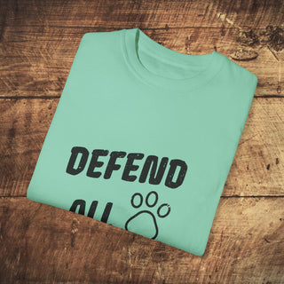 Defend All Animals Garment-Dyed T-shirt Printify