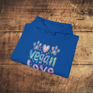 Vegan Love Heavy Blend™ Hooded Sweatshirt Printify