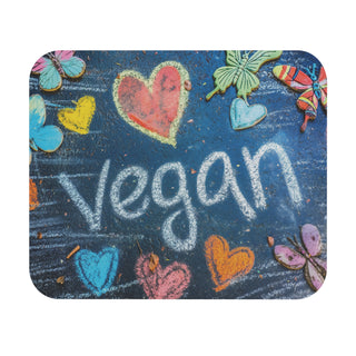 Vegan Hearts Mouse Pad (Rectangle) Printify