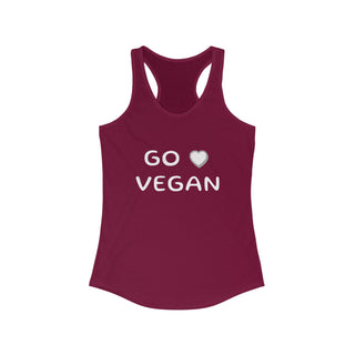 Go Vegan Women's Ideal Racerback Tank Printify