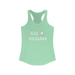 Go Vegan Women's Ideal Racerback Tank Printify