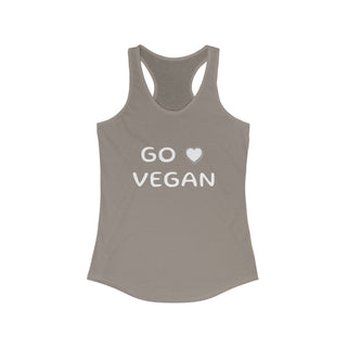 Go Vegan Women's Ideal Racerback Tank Printify