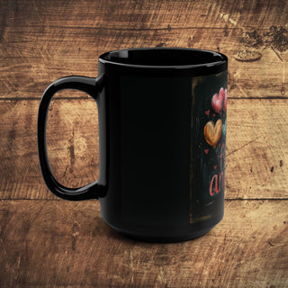 For The Animals Black Mug, 15oz