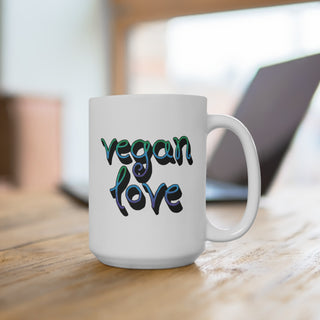 Vegan Love Coffee Mug 15oz Printify