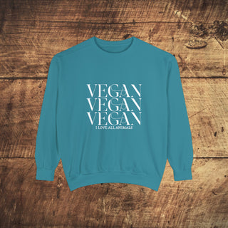 Vegan Garment-Dyed Sweatshirt Printify