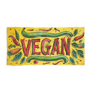 Vegan Beach Towel Printify