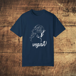 Vegan Girl Garment-Dyed T-shirt Printify