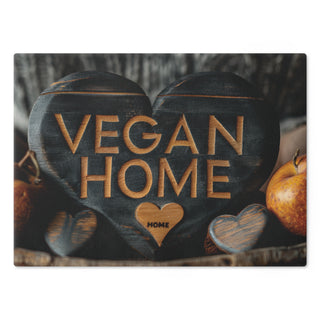 Vegan Home Tempered Glass Cutting Board Printify