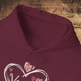 Vegan Hearts Heavy Blend™ Hooded Sweatshirt Printify