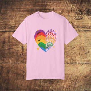 Vegan Love Garment-Dyed T-shirt Printify