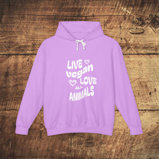 Live Vegan Unisex Lightweight Hooded Sweatshirt