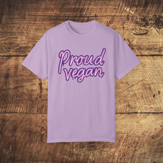 Proud Vegan Garment-Dyed T-shirt Printify