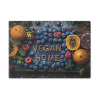 Vegan Home Tempered Glass Cutting Board Printify