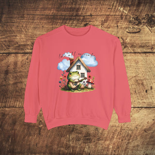 Love All Animals Garment-Dyed Sweatshirt Printify