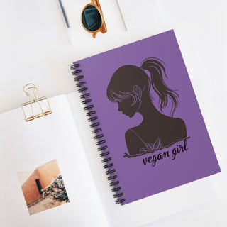 Vegan Girl Spiral Notebook - Ruled Line