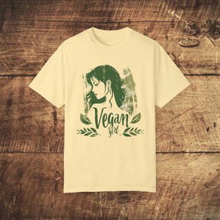 Vegan Girl Garment-Dyed T-shirt Printify