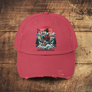 Defender of Animals Unisex Distressed Cap Printify