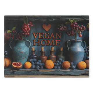 Vegan Home Tempered Glass Cutting Board Printify