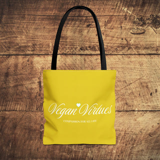 Vegan Virtues Tote Bag Printify