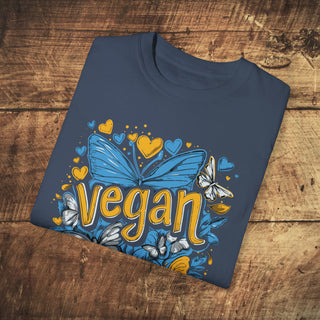 Vegan Butterflies Garment-Dyed T-shirt Printify