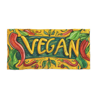 Vegan Beach Towel Printify