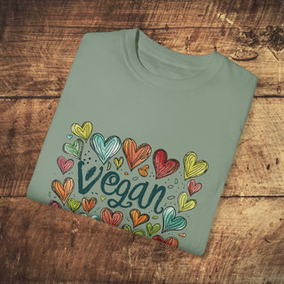 Vegan Love  Garment-Dyed T-shirt Printify