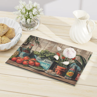 Plant-based Only Tempered Glass Cutting Board Printify