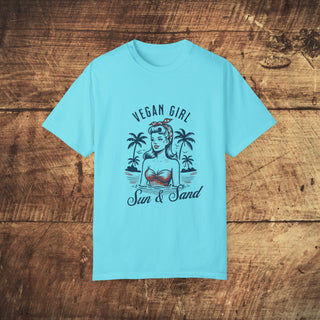 Vegan Girl Garment-Dyed T-shirt Printify