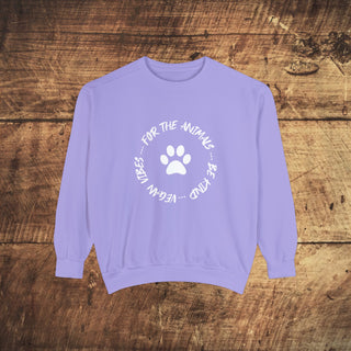 For The Animals  Garment-Dyed Sweatshirt Printify