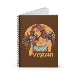 Vegan Girl Spiral Notebook - Ruled Line