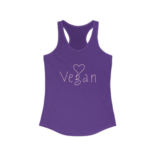 Vegan Heart Women's Ideal Racerback Tank Printify