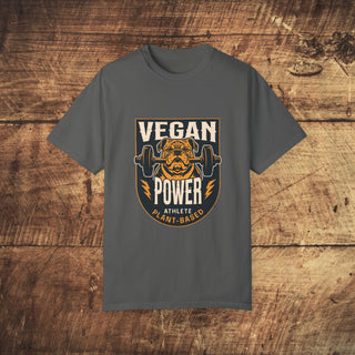 Vegan Power Garment-Dyed T-shirt Printify