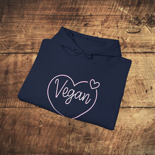 Vegan Hearts Heavy Blend™ Hooded Sweatshirt Printify