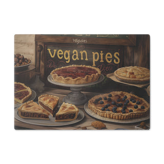 Vegan Pies Tempered Glass Cutting Board Printify