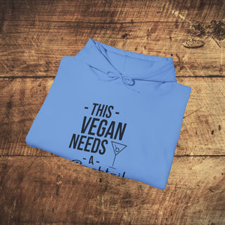 This Vegan Needs A Cocktail Heavy Blend™ Hooded Sweatshirt Printify