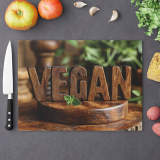 Vegan Tempered Glass Cutting Board Printify