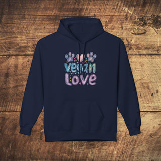 Vegan Love Unisex Midweight Softstyle Fleece Hoodie