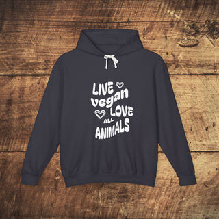 Live Vegan Unisex Lightweight Hooded Sweatshirt